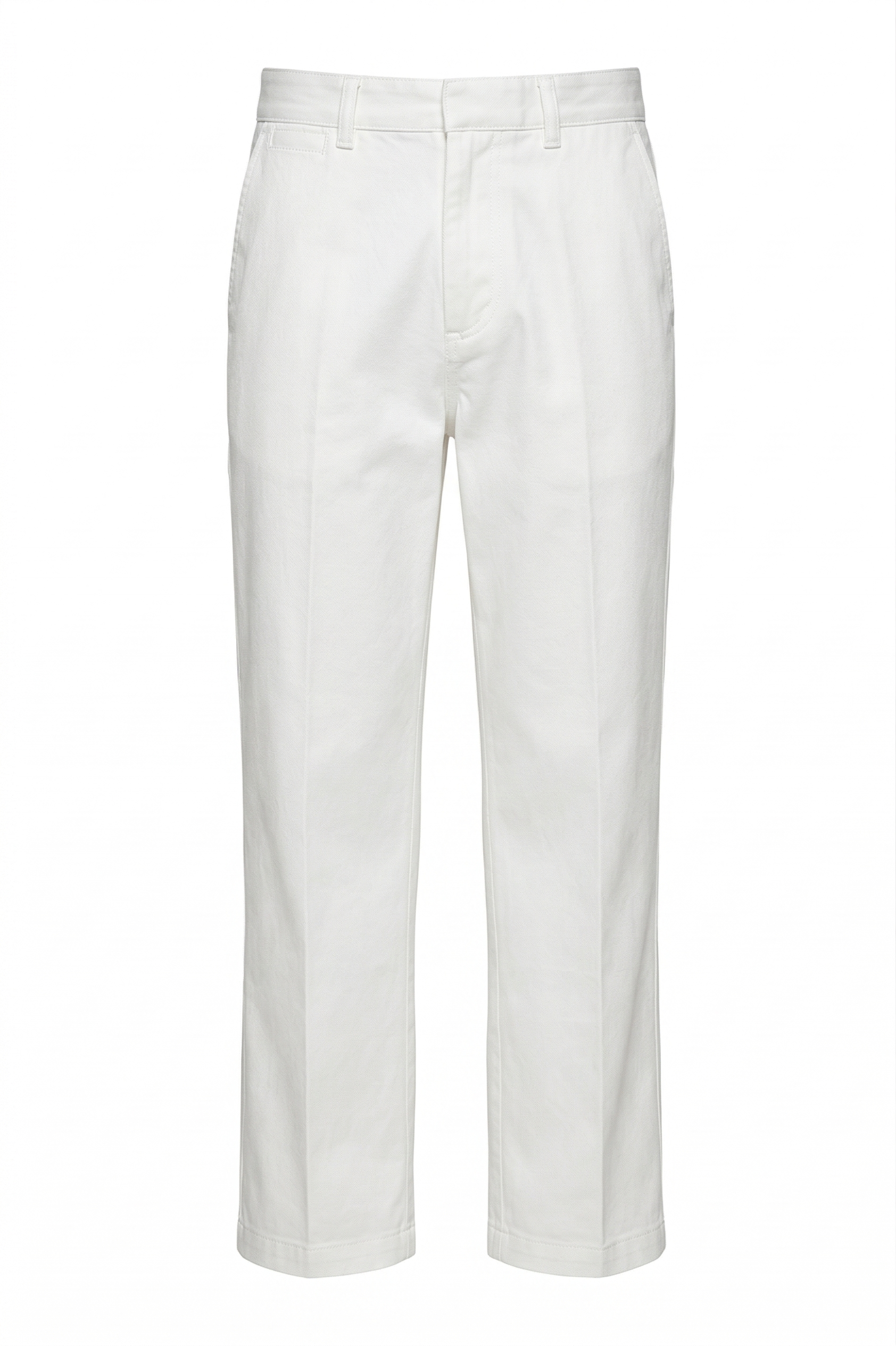 Relaxed Fit White Denim Pants